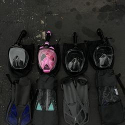 Greatever Set Of Four Scuba Gear OBO 180 Degree View