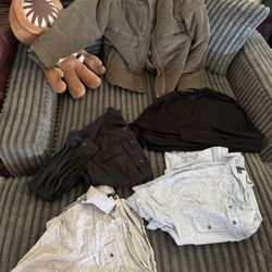 Men’s Xl RVCA Jacket Bundle With Alfani Dress Shirts 