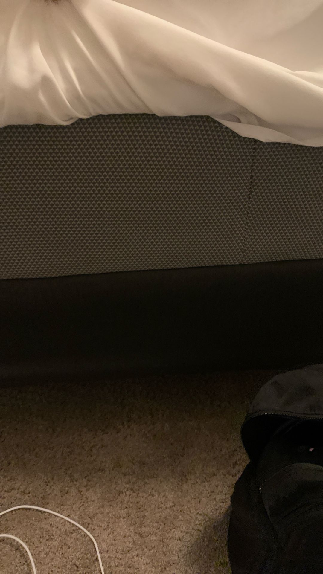 Newer Queen Size Box spring And Assortment Of Blankets