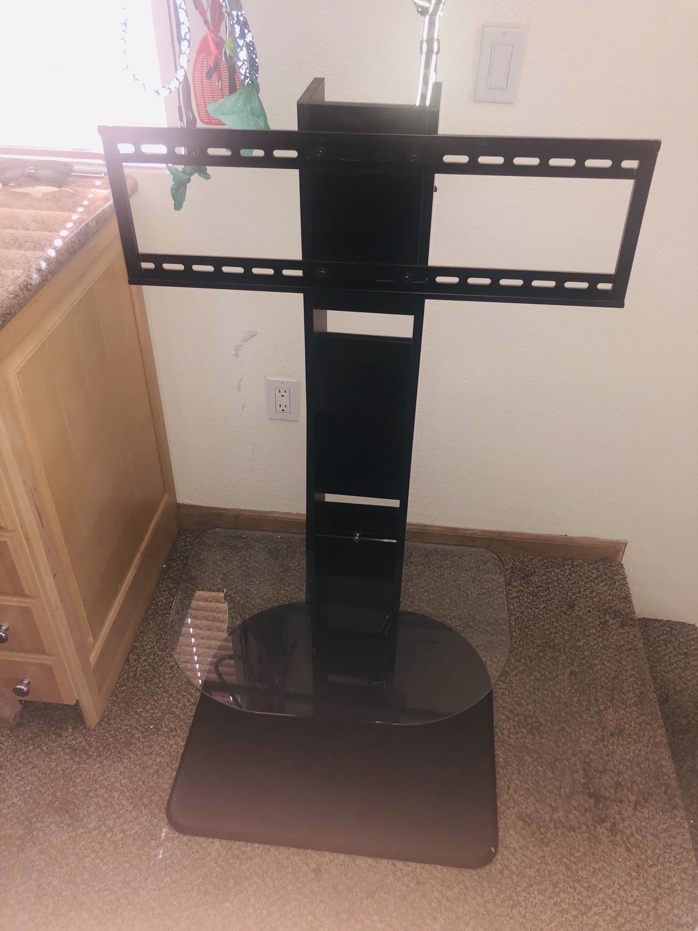 TV Stand w/ tempered glass surface
