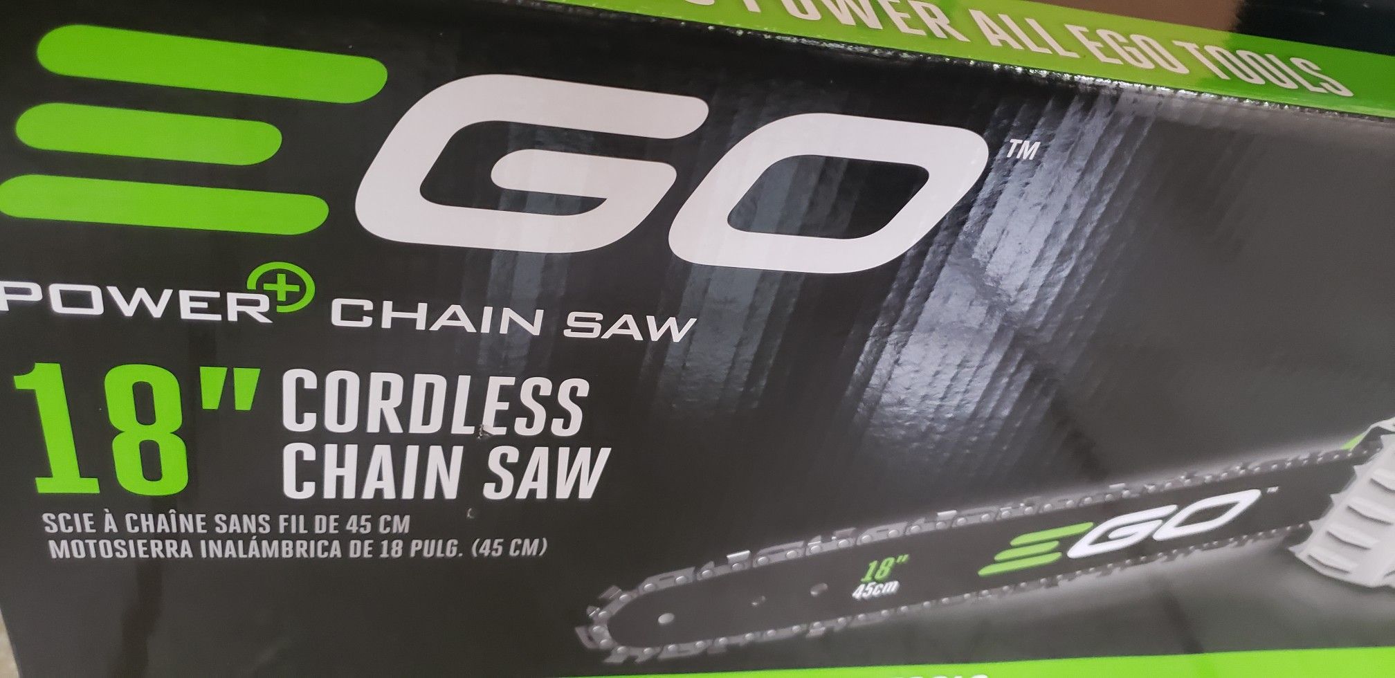 Brand New 18 Inch Ego Electric Chainsaw