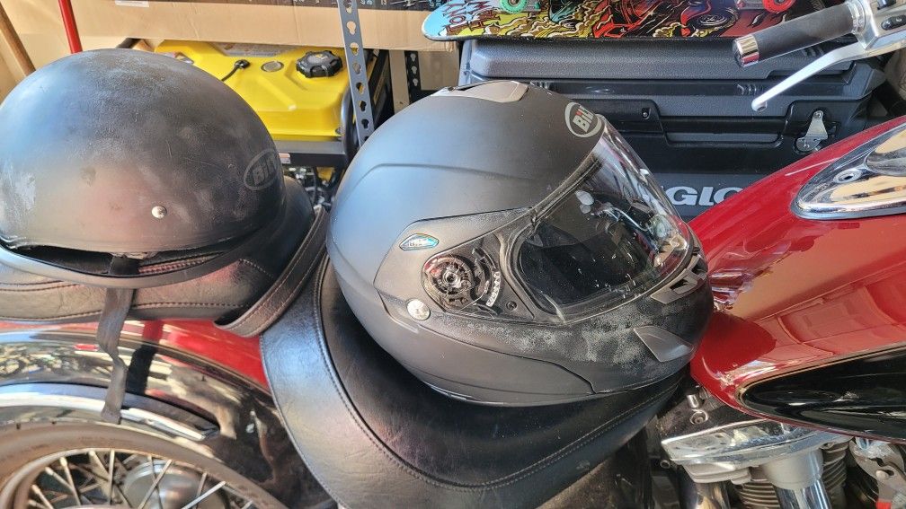 Old Motorcycle Helmets