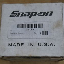 SNAP ON TA18B RADIATOR ADAPTER NEW