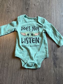 Star Wars Does Not Listen Onesie SZ 3/6 M