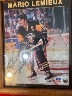 Mario Lemieux Autographed Signed Framed Pittsburgh Penguins 