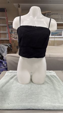 Black Tube Top With Spaghetti Straps. XL