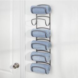mDesign Steel Towel Holder for Bathroom Wall  - New  2 PCs 