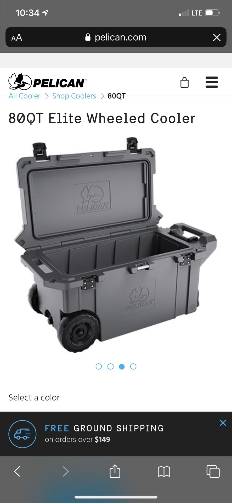 Pelican elite 80 qt cooler