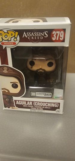 Assassin's Creed Funko Pop, Aguilar Crouching #379, Loot Crate Exclusive Funko, Collectible Vinyl Figure.