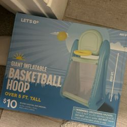 inflatable basketball hoop with ball