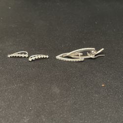 2 Different Types Of Silver Earrings. $20 Each Pair