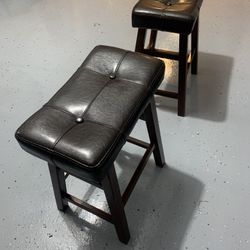 Set Of Two Bar Stools 2ft High