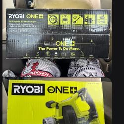RYOBI ONE + DRAIN AUGER 18V BATTERY OR CORDED BRAND NEW, NEVER USED