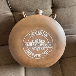 HARLEY DAVIDSON OIL CAN VINTAGE  14” tall x 6” wide