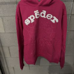 Spider hoodie pink gem 
