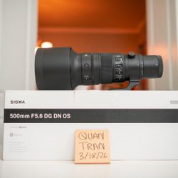 Sigma 500mm sony lens