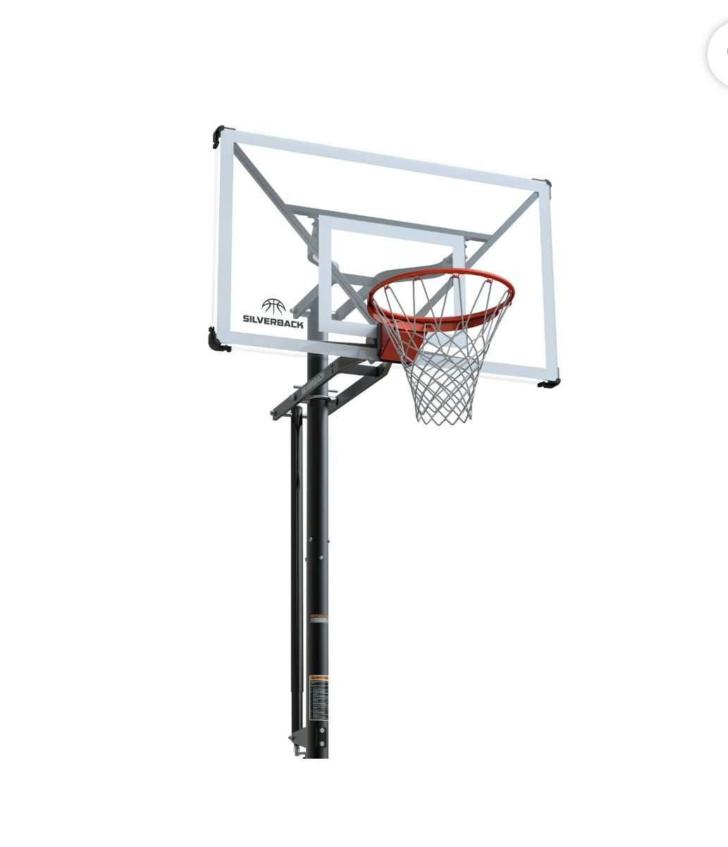 Silverback SBX 54" In-Ground Basketball Hoop with Adjustable-Height Backboard