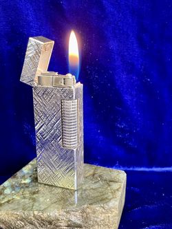 Vintage Silver Florentine Rollagas Dunhill Lighter Super Mint Condition Works 1 Year Warranty 