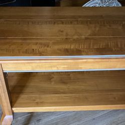 Ethan Allen Made In America Pine Wood Sofa Table Buffet Table Tv Console Sideboard
