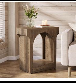 Tribesigns End Table, Wooden Side Table with Storage Space for Living Room