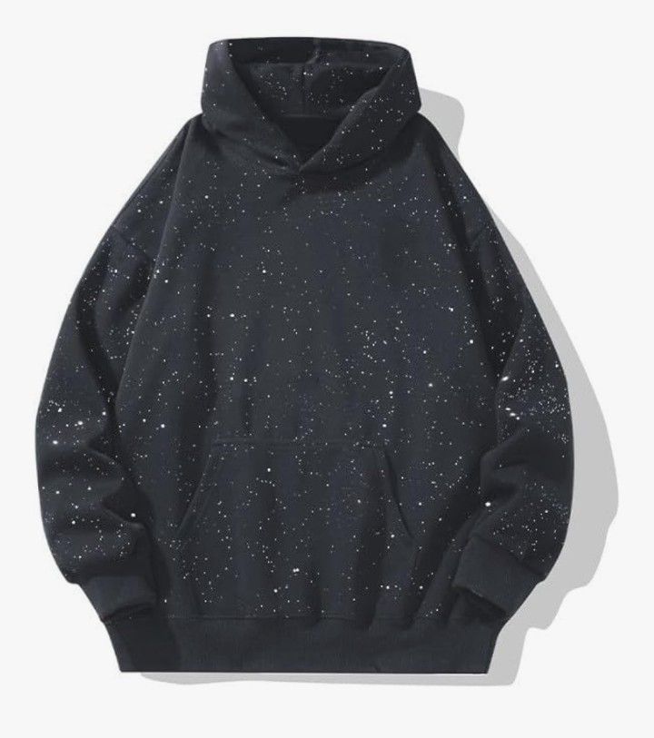 Unisex Gray Glitter Hoodie