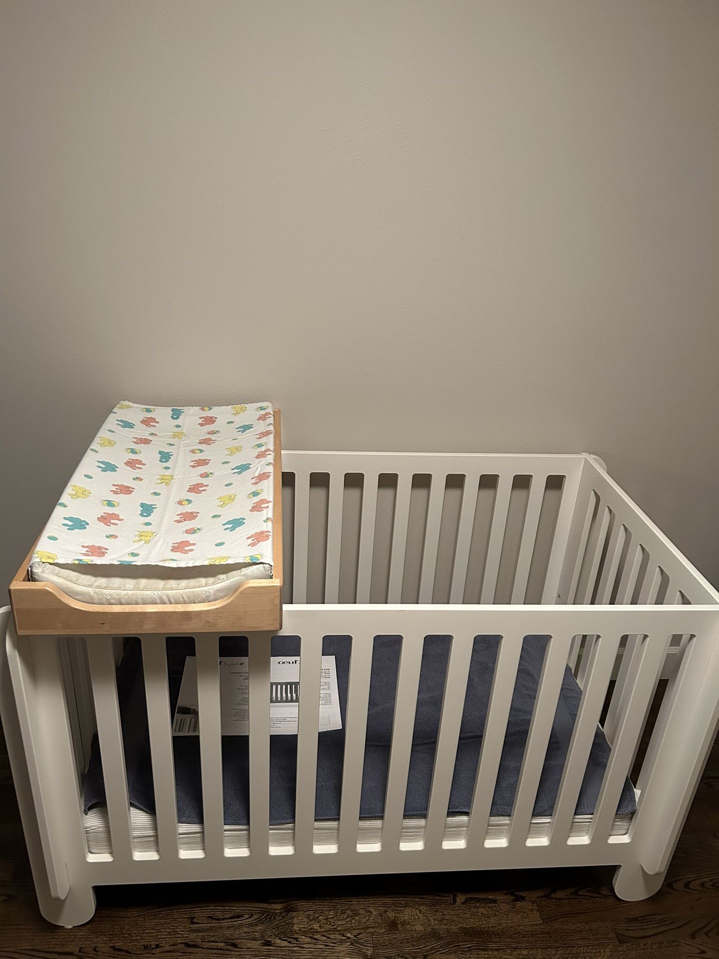 Oeuf Elephant Crib with Changing Station