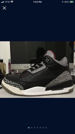 Jordan 3 Black Cement Size 10