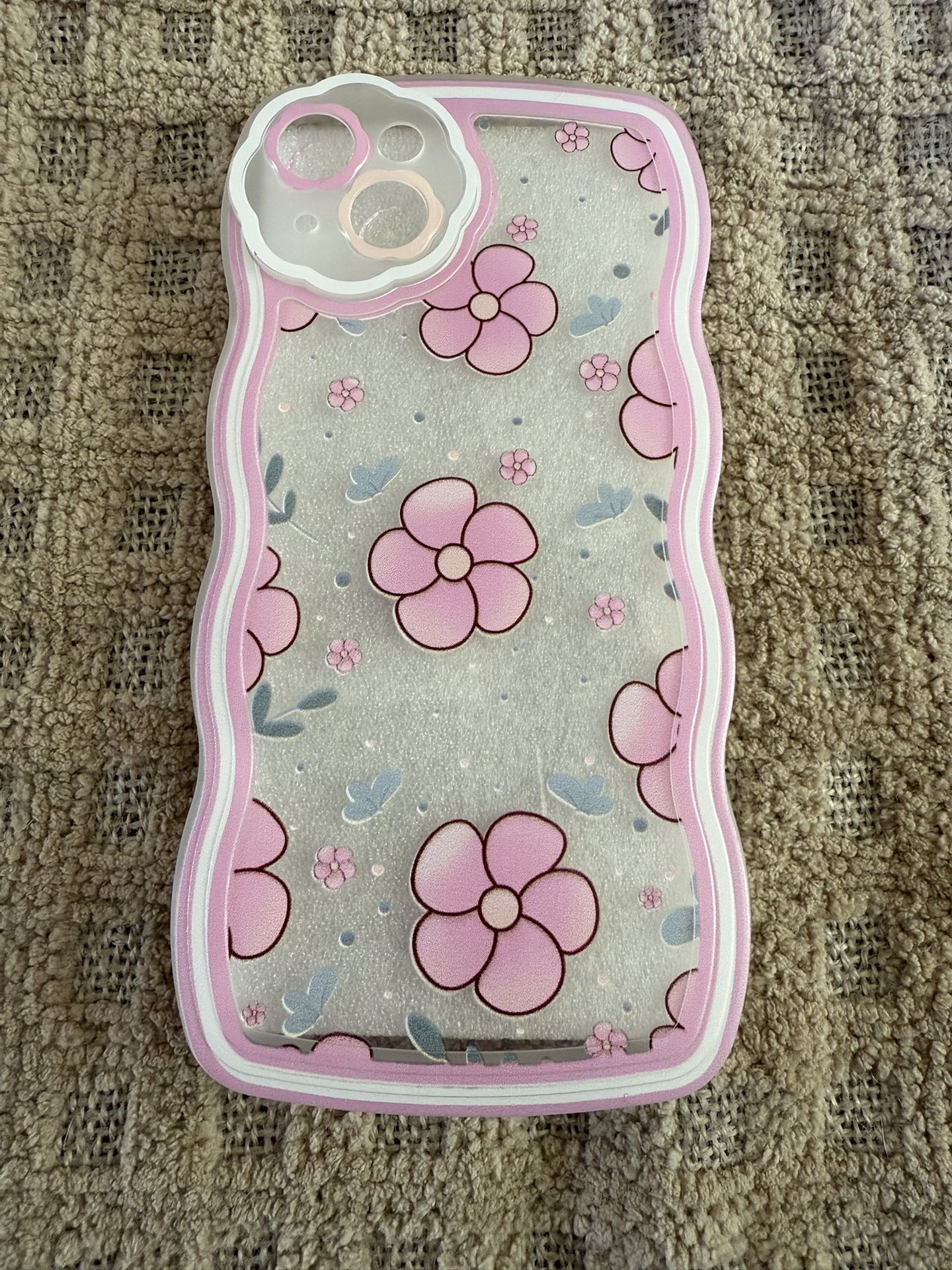 New Pink Flowers iPhone 15 Plus Case