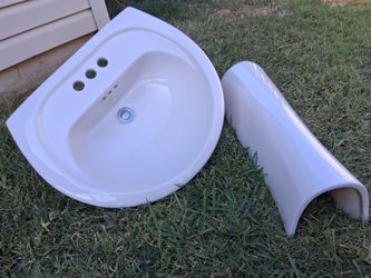 Pedestal sink with drain GX 712 - - ( new)