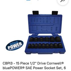Blue Power cornwell 4 Sets Impact Sockets 