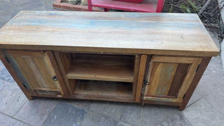 Solid Wood Antique Credenza Entertainment Console