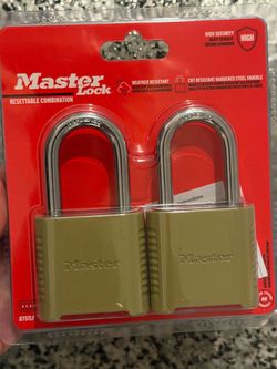 Master Lock 875TLF Resettable Combination Locks — 2-Pack