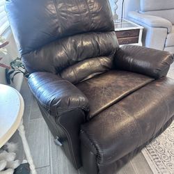 Brown Leatherette Recliner