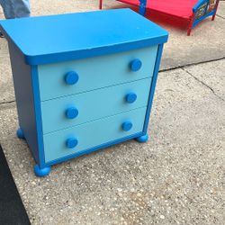 Solid Wood Dresser Three Drawers Excellent Condition 