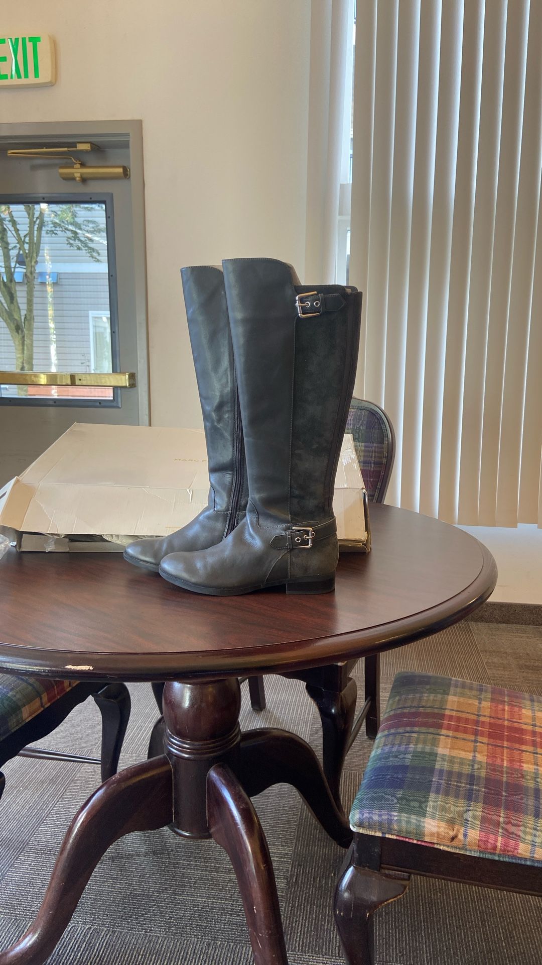 Black Leather And Suede Boots