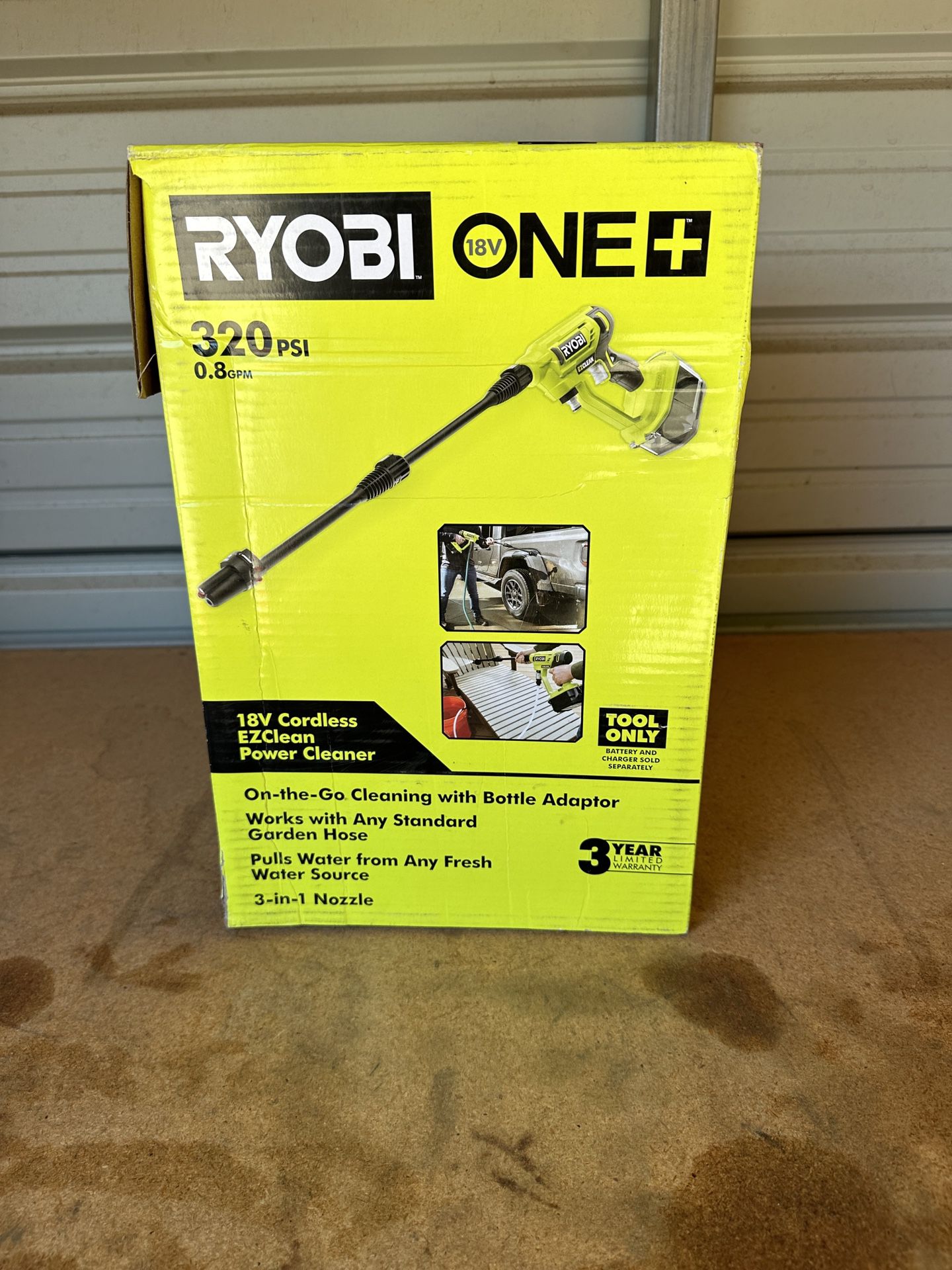 RYOBI ONE+ HP 18V Brushless EZClean 600 PSI 0.7 GPM Cordless Cold Water Power Cleaner (Tool Only