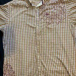 Enyce Clothing Co Size 3XL Short Sleeve Button Down Multicolor Plaid