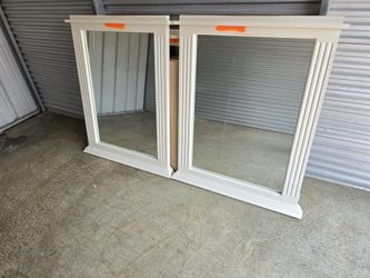 3 Matching Mirrors, Two are 33”w x 44.5” tall, One is 64” w x 40.5” tall