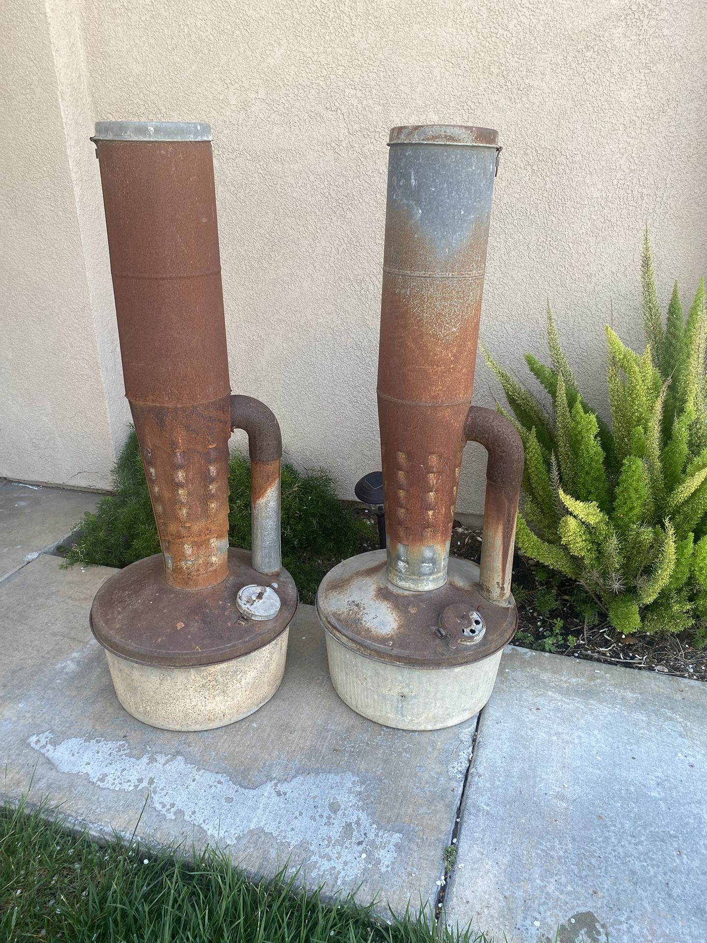 Selling Two Vintage Smudge Pots Great For Heating Or Yard Are Each $195