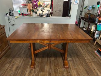 Hardwood expandable table-$50