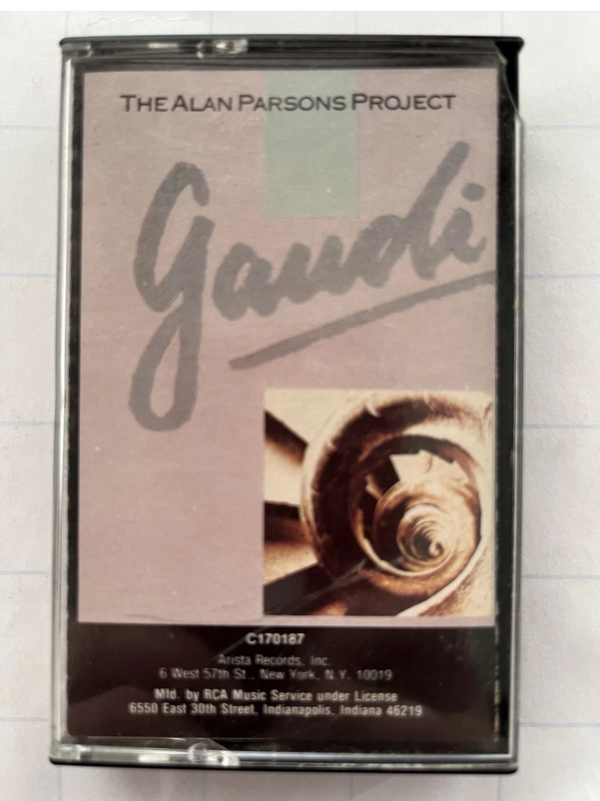 The Alan Parsons Project GAUDI 1987 Cassette Tape Arista Records Music