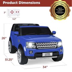 2-seater Land over ride-on car toy w/remote
