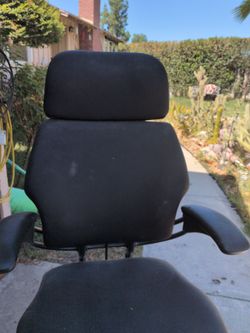 Humanacale black office chair with neck support