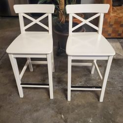 IKEA INGOLF Bar Stools with Backrests 