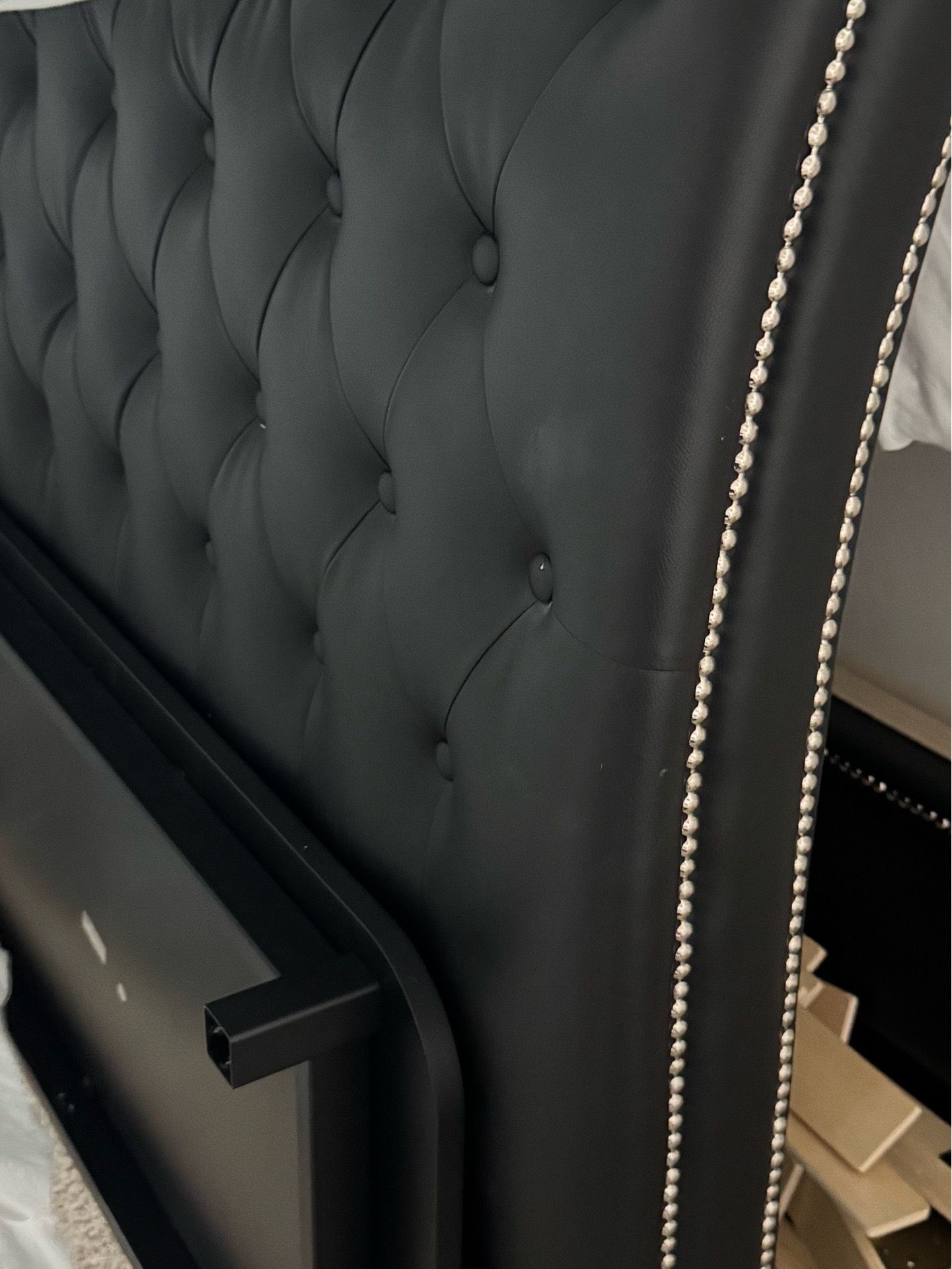 Black bed frame