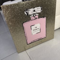 Gold And Pink Wall Picture 