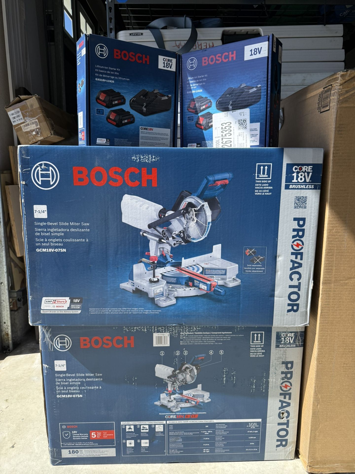 Bosch Cordless Milter Saw And Battery Pack Combo