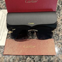 Cartier Buff Glasses Black Tint 