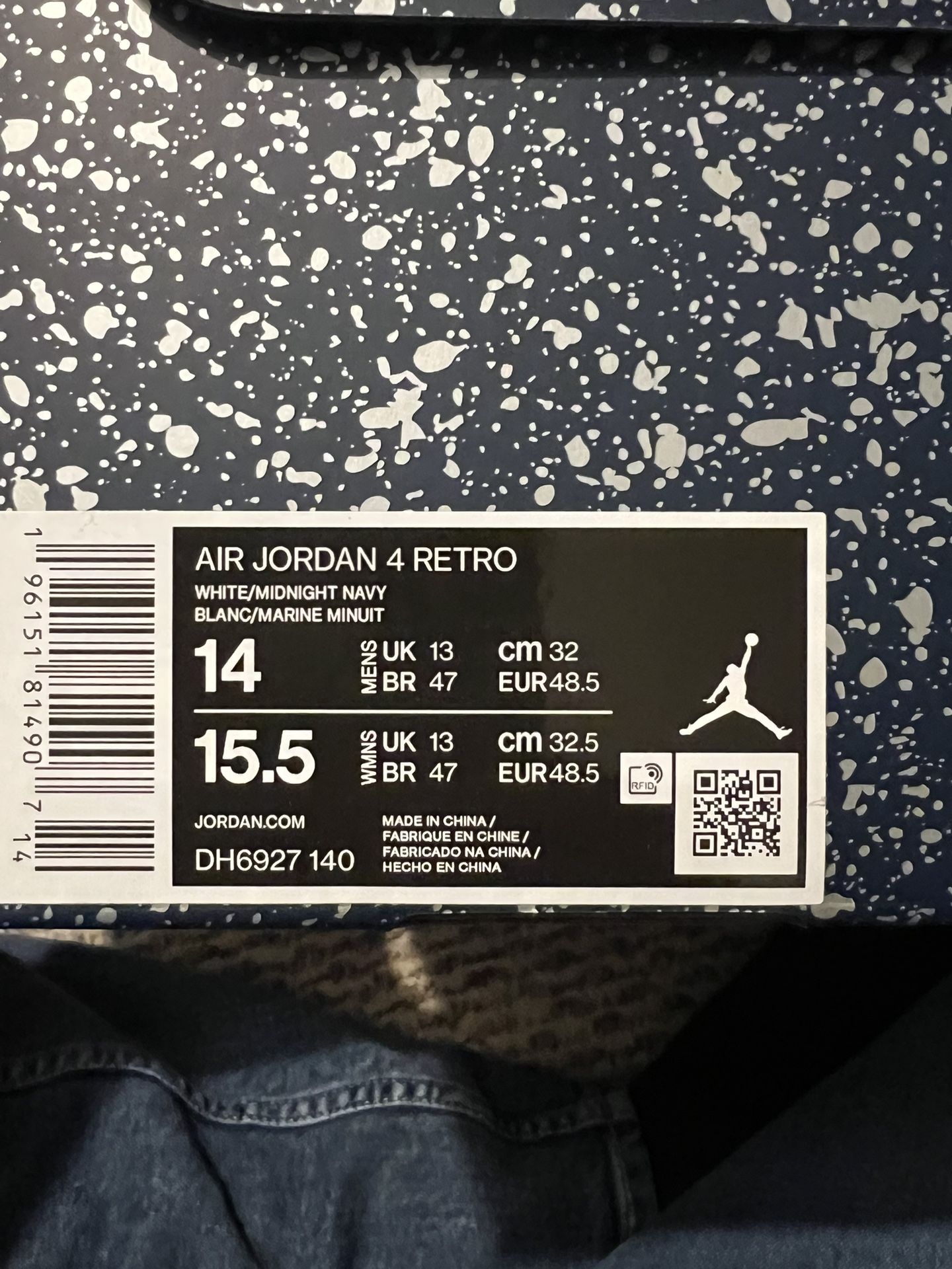 Air jordan 4 Retro Mens Size 14