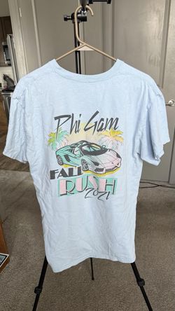 Omega Phi Fraternity T Shirt Blue Size L Fall Rush 2021